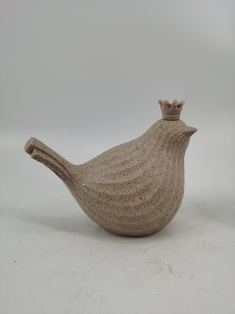 Polyresin - crowned bird