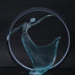 Polyresin abstract dancing lady lamp
