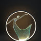 Polyresin abstract dancing lady lamp