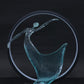 Polyresin abstract dancing lady lamp