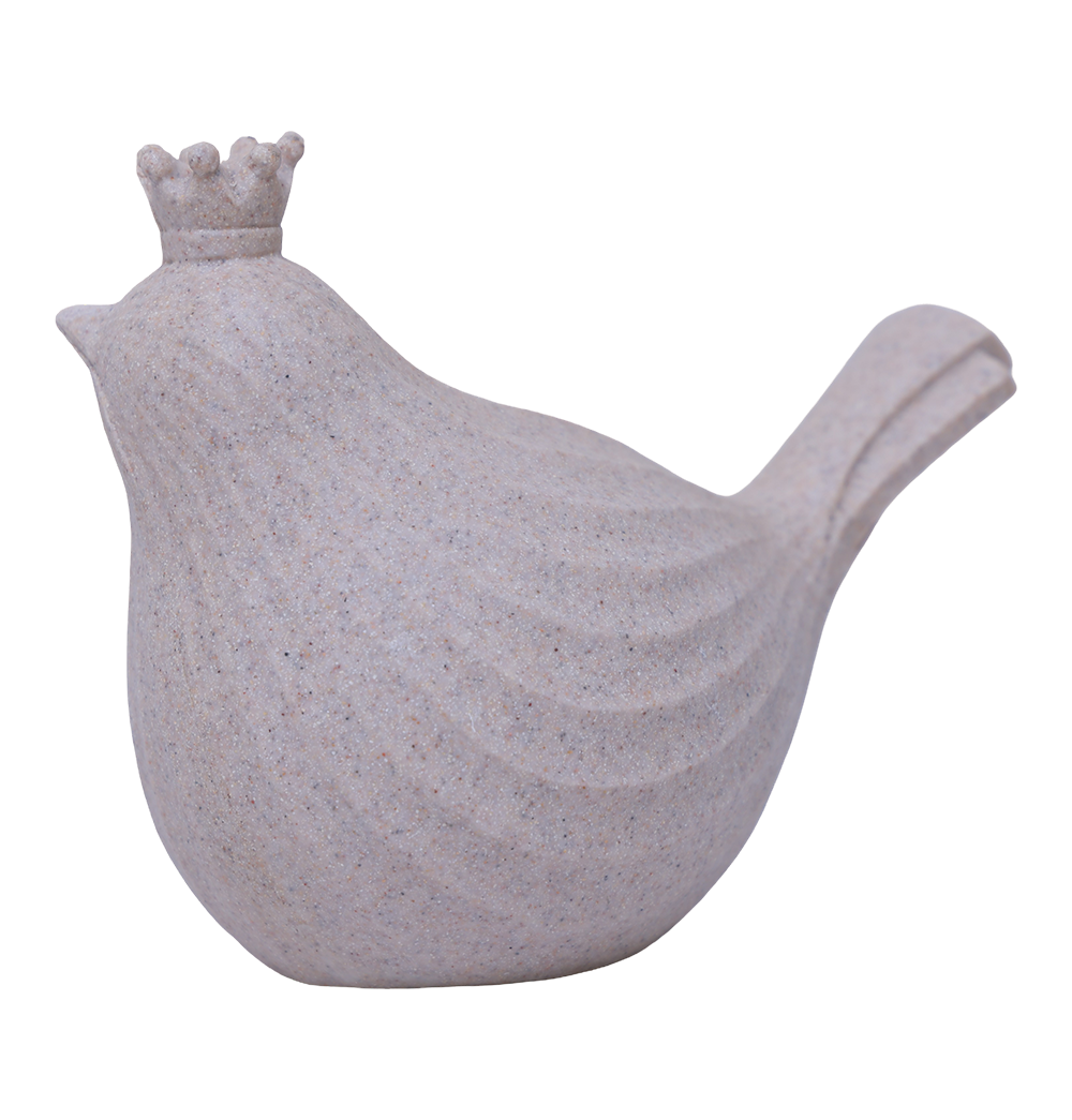 Polyresin - crowned bird